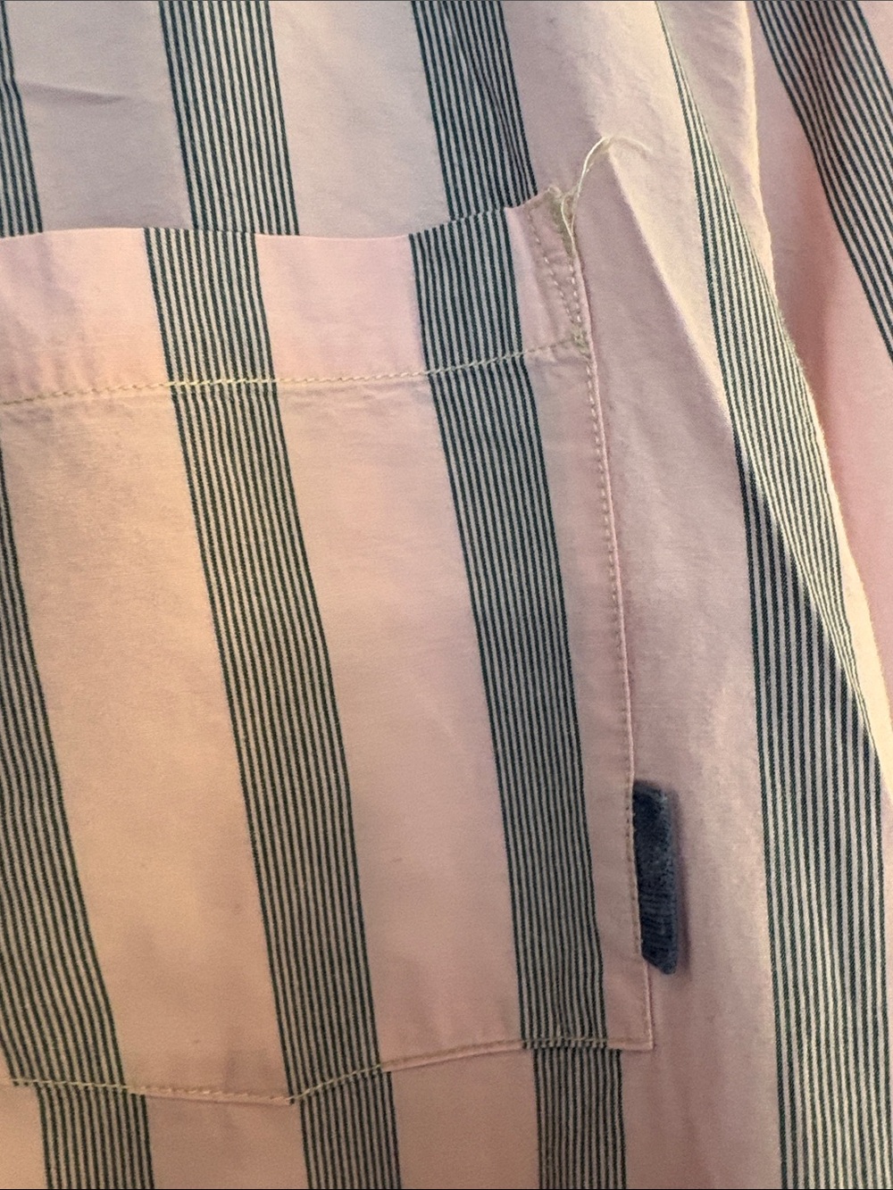 Free people Pink & Teal Striped Patchwork Button-Down Shirt - Picture 5 of 8